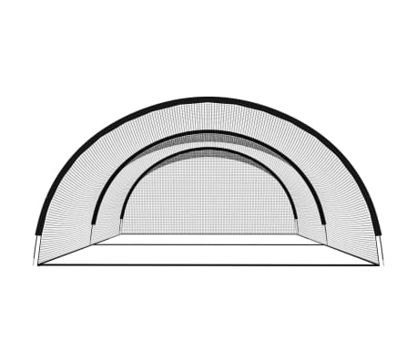vidaXL Slagkooi honkbal 600x400x250 cm polyester zwart