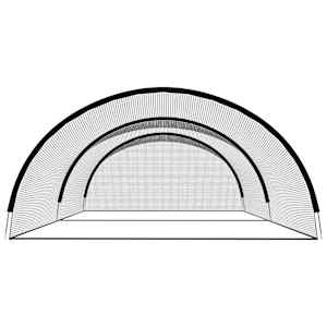 vidaXL Slagkooi honkbal 600x400x250 cm polyester zwart