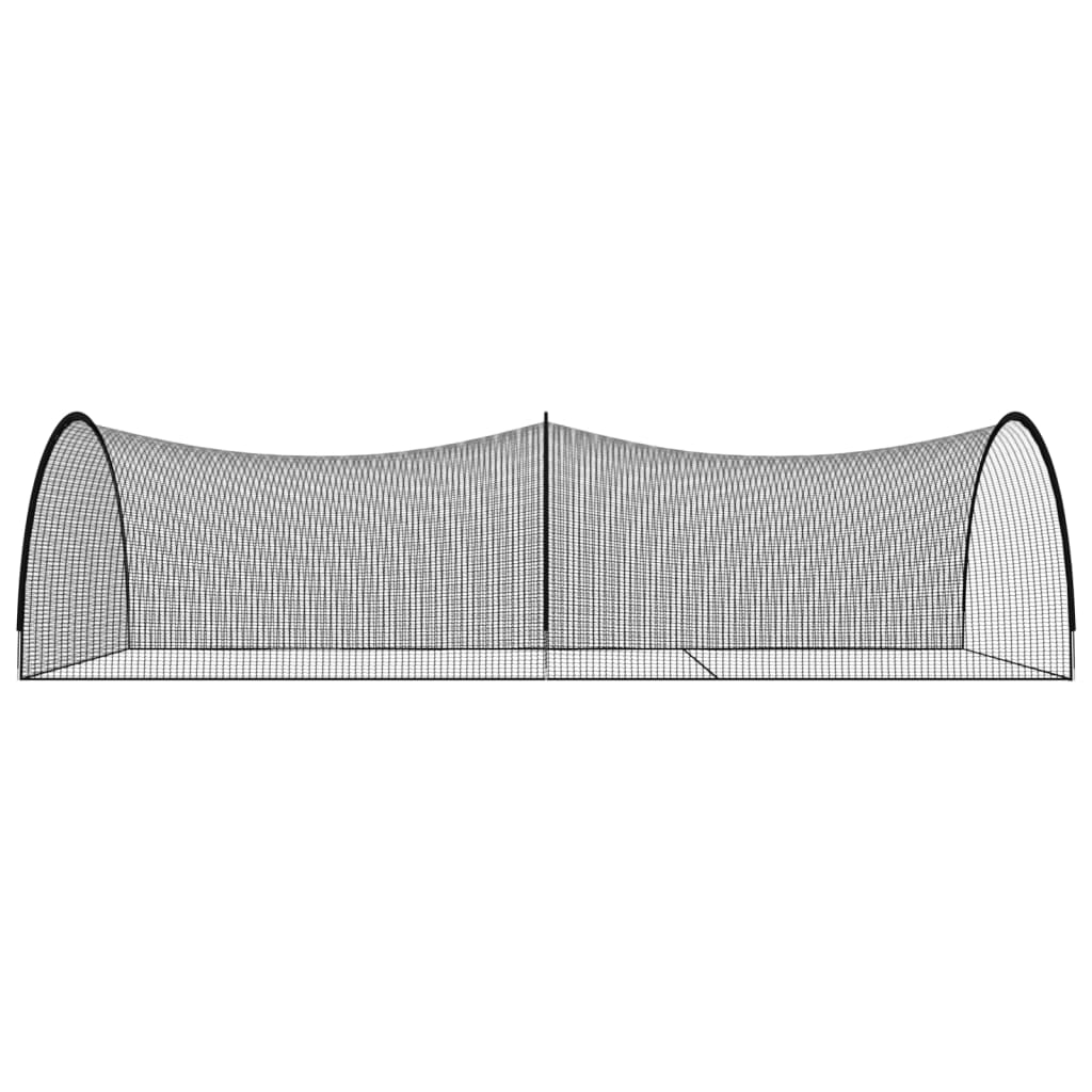 Fekete poliészter baseball labdafogó háló 900x400x250 cm 