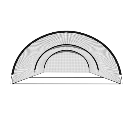 vidaXL Baseball-Schlagk&auml;fig Schwarz 900x400x250 cm Polyester