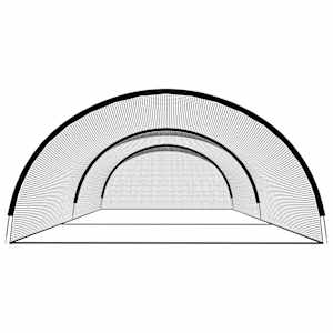 Baseballová odpalování síť černá 900 x 400 x 250 cm polyester - obrázek 3