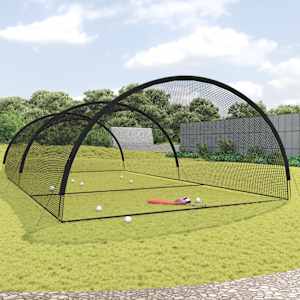 Baseballová odpalování síť černá 900 x 400 x 250 cm polyester - obrázek 1