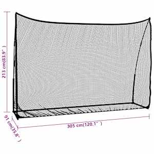 Golfová tréninková síť černá a červená 305x91x213 cm polyester - obrázek 9
