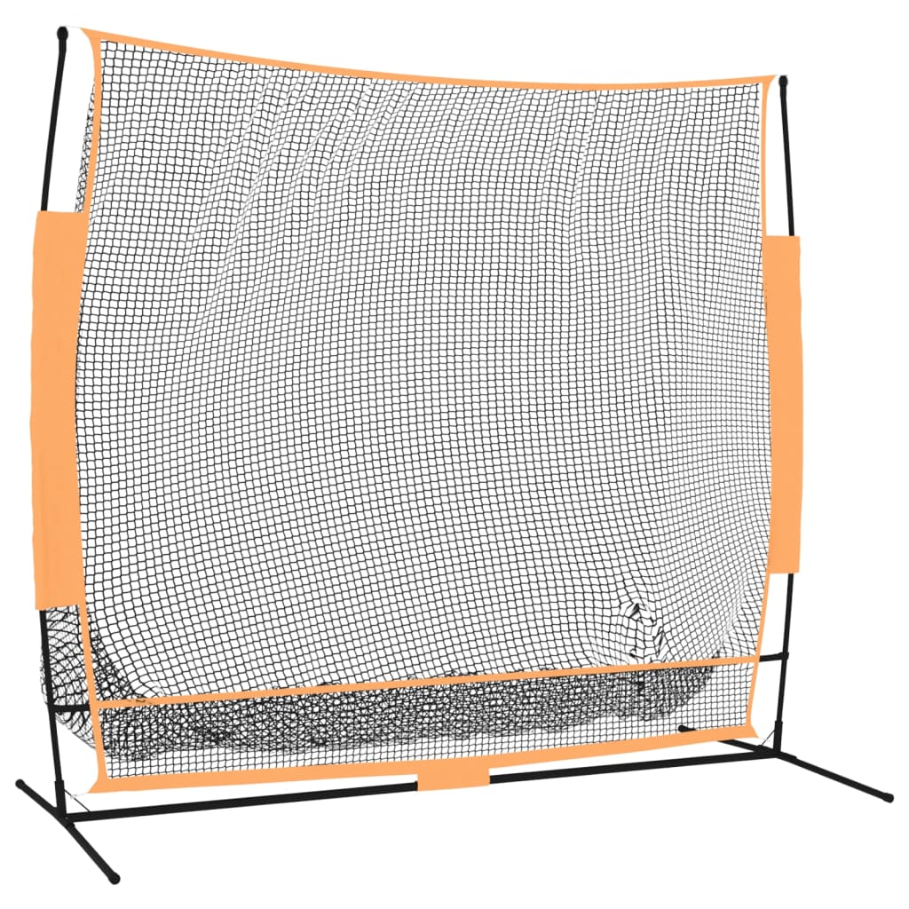 Golf-Übungsnetz Schwarz und Orange 215x107x216 cm Polyester