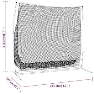 Golfová tréninková síť černá a červená 215x107x216 cm polyester - obrázek 10