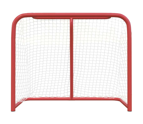 vidaXL But de hockey rouge et blanc 183x71x122 cm polyester