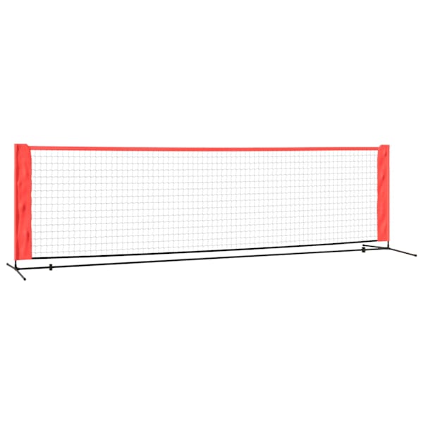 vidaXL tennisev&otilde;rk, must ja punane, 300x100x87 cm, pol&uuml;ester