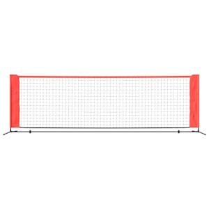Tenisová síť černá a červená 300 x 100 x 87 cm polyester - obrázek 3