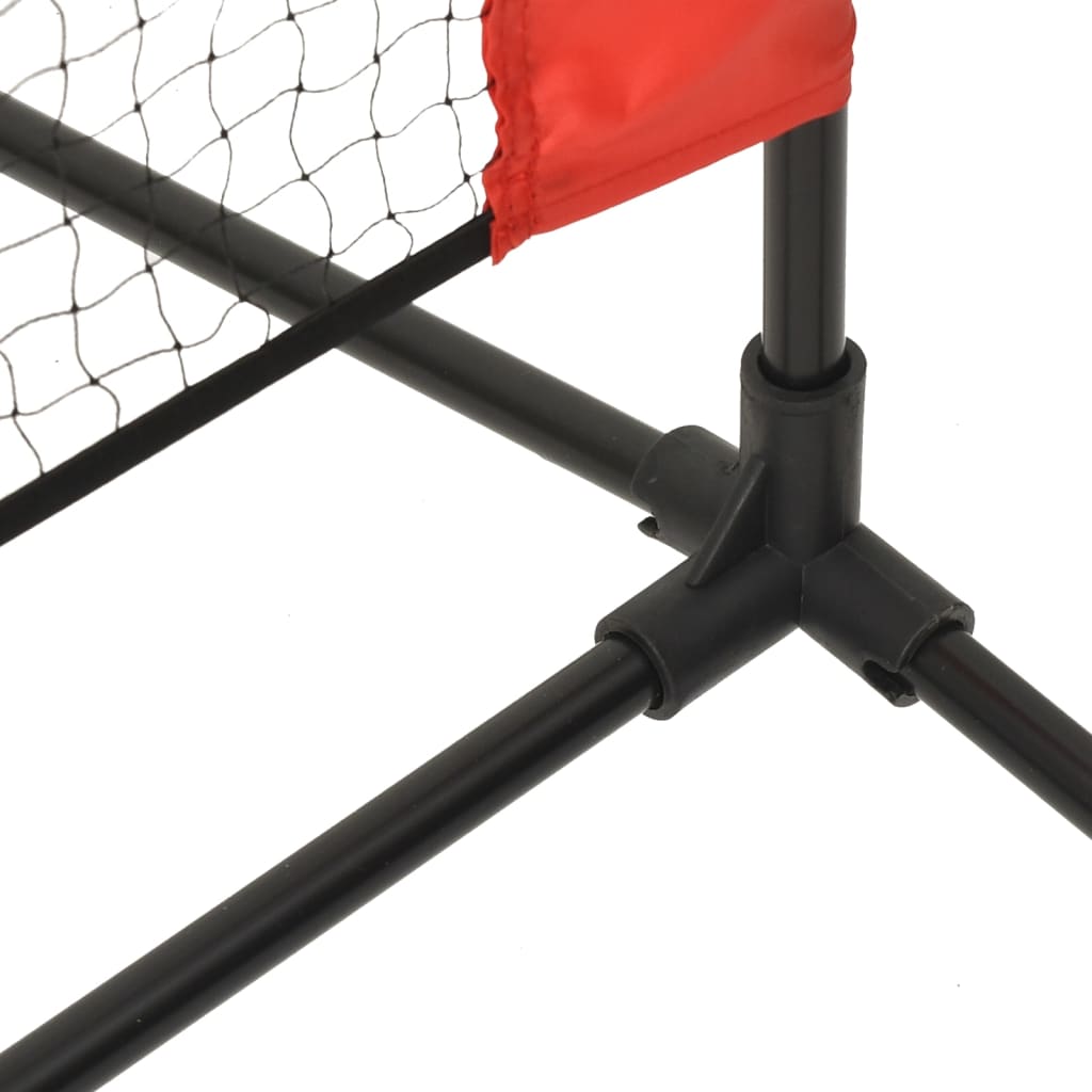 Fekete és piros poliészter teniszháló 400 x 100 x 87 cm 