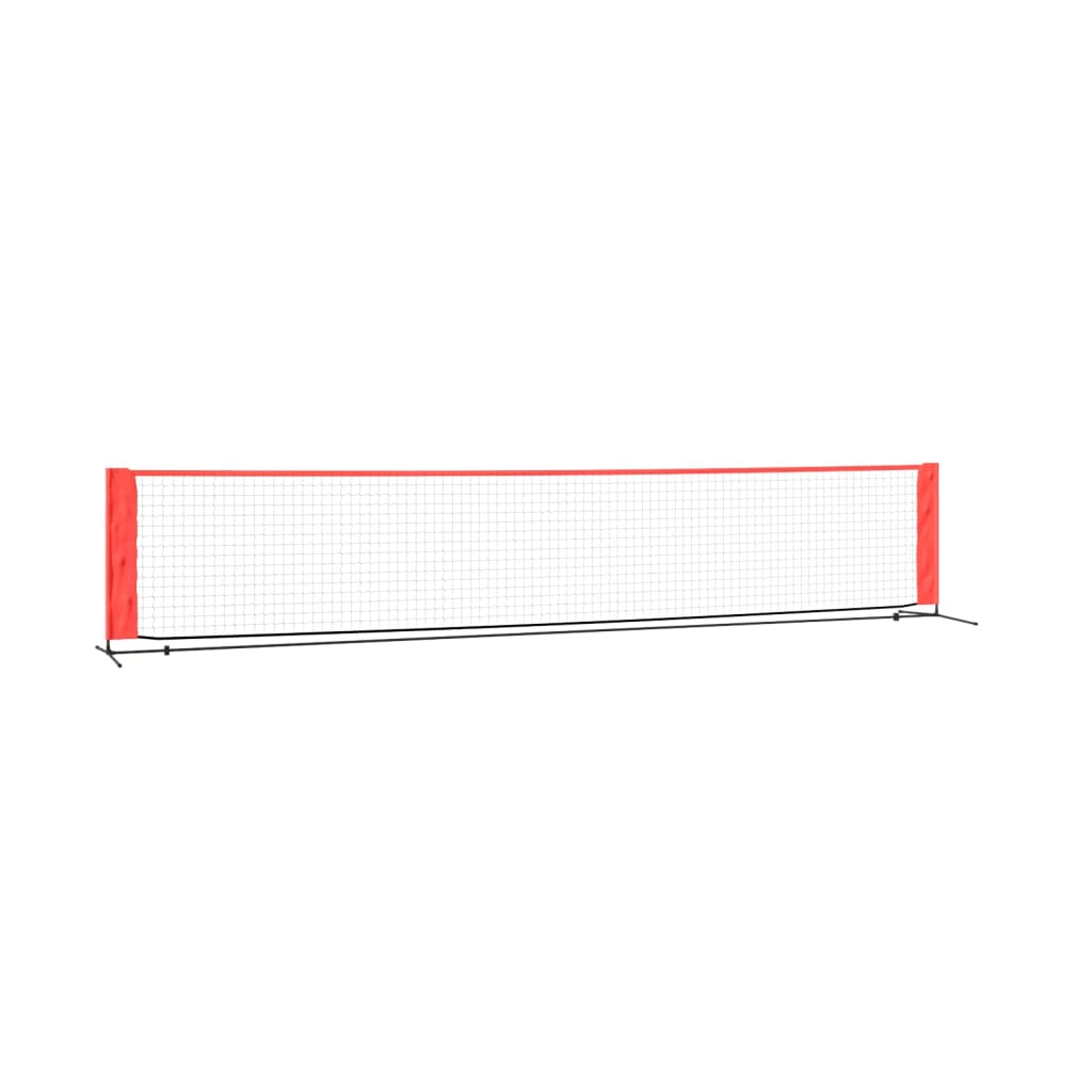 Plasă de tenis, negru și roșu, 500x100x87 cm, poliester