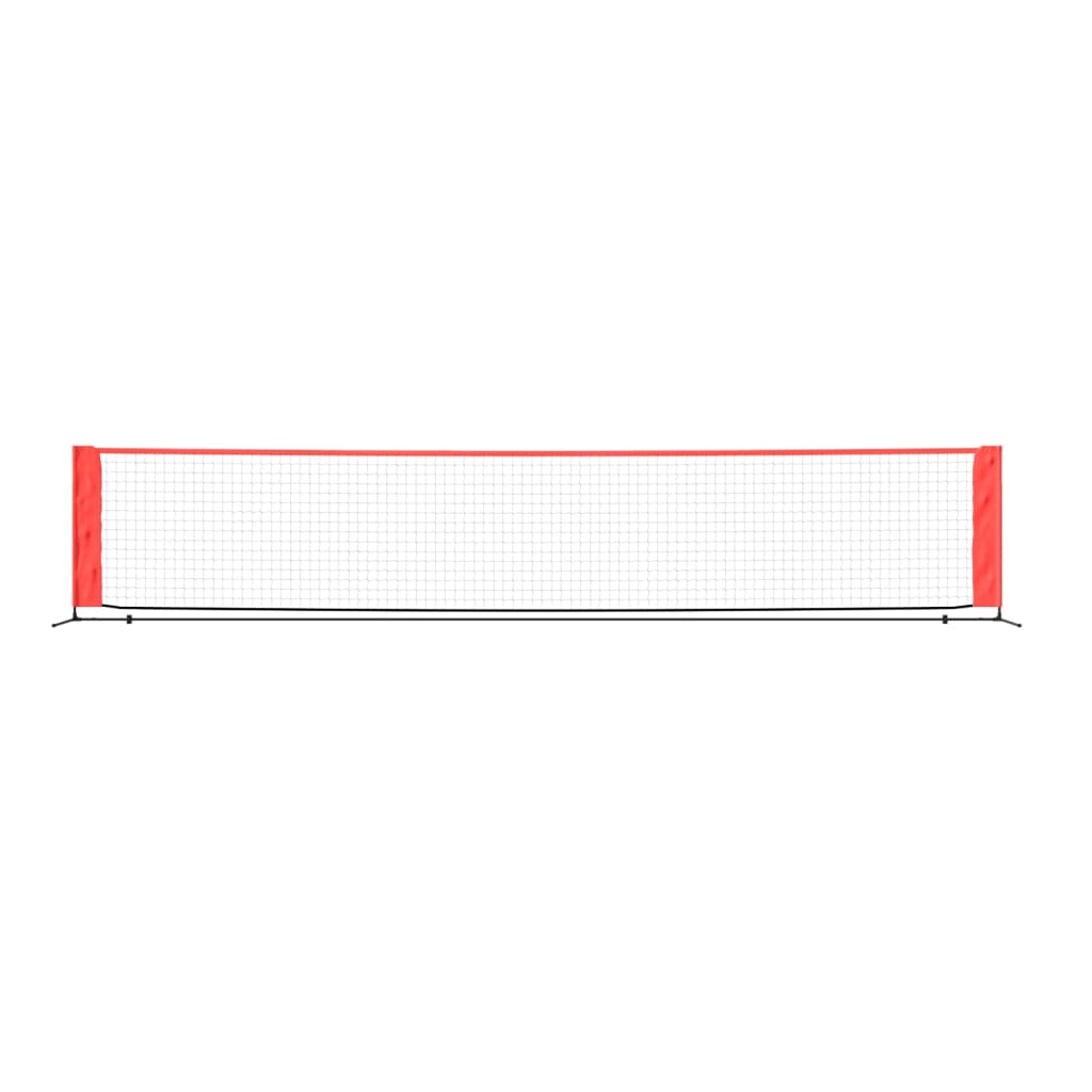 Fekete és piros poliészter teniszháló 500x100x87 cm 