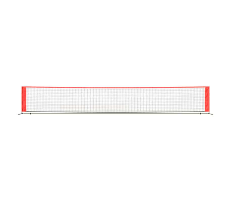vidaXL Tennisnet 600x100x87 cm polyester zwart en rood
