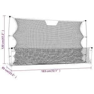 Fotbalový rebounder černý a žlutý 183 x 85 x 120 cm polyester - obrázek 10