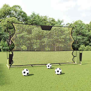 Odbojna mreža za nogomet črna in rumena 183x85x120 poliester