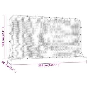 Fotbalový rebounder černý 366 x 90 x 183 cm HDPE - obrázek 7