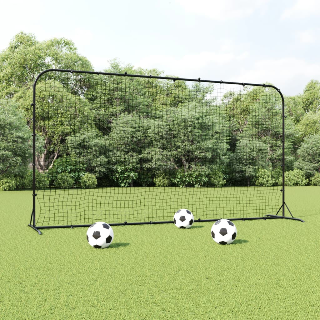 vida XL Fußball-Rebounder Schwarz 366x 90x 183 cm Hdpe
