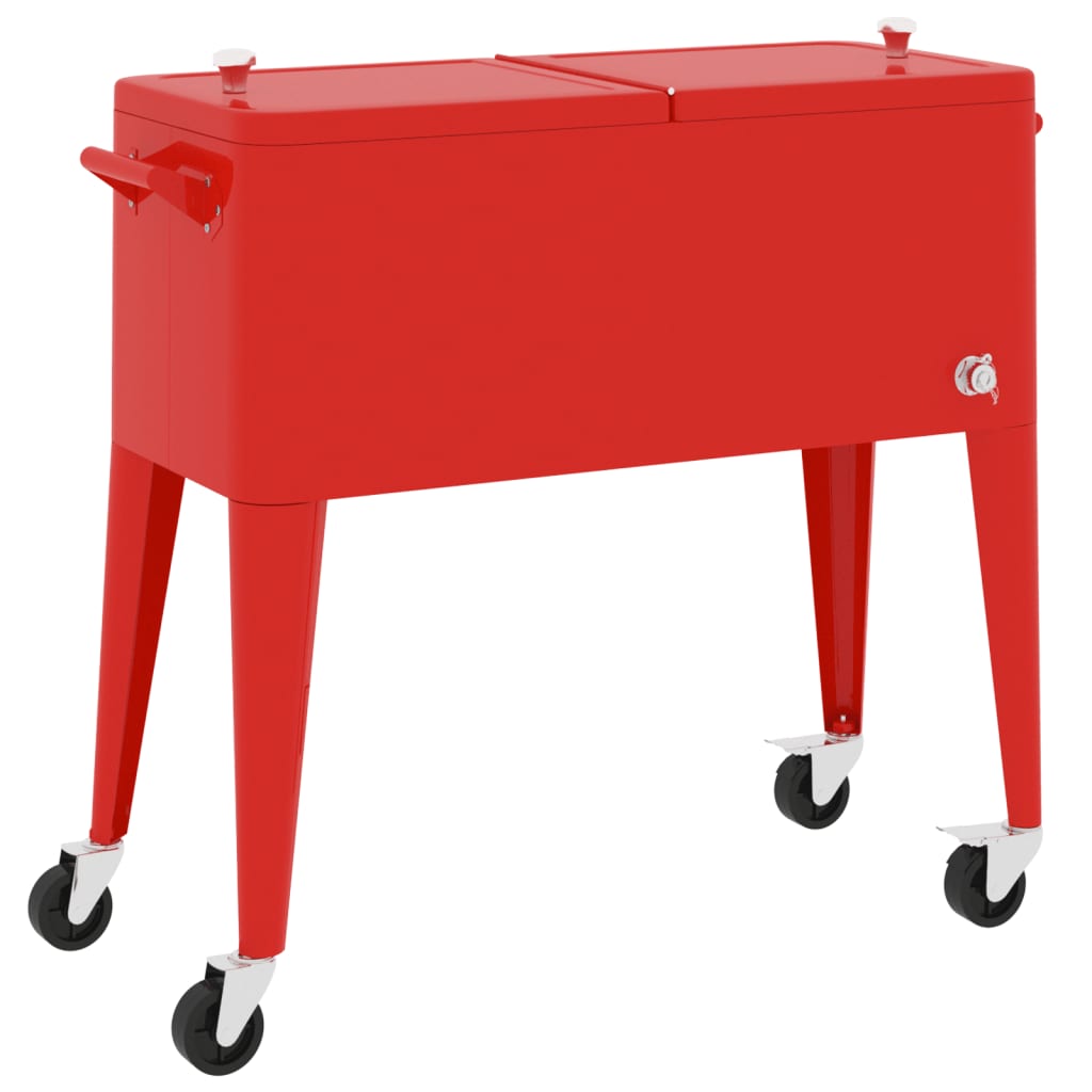  Chladiaci vozík červený 92x43x89 cm