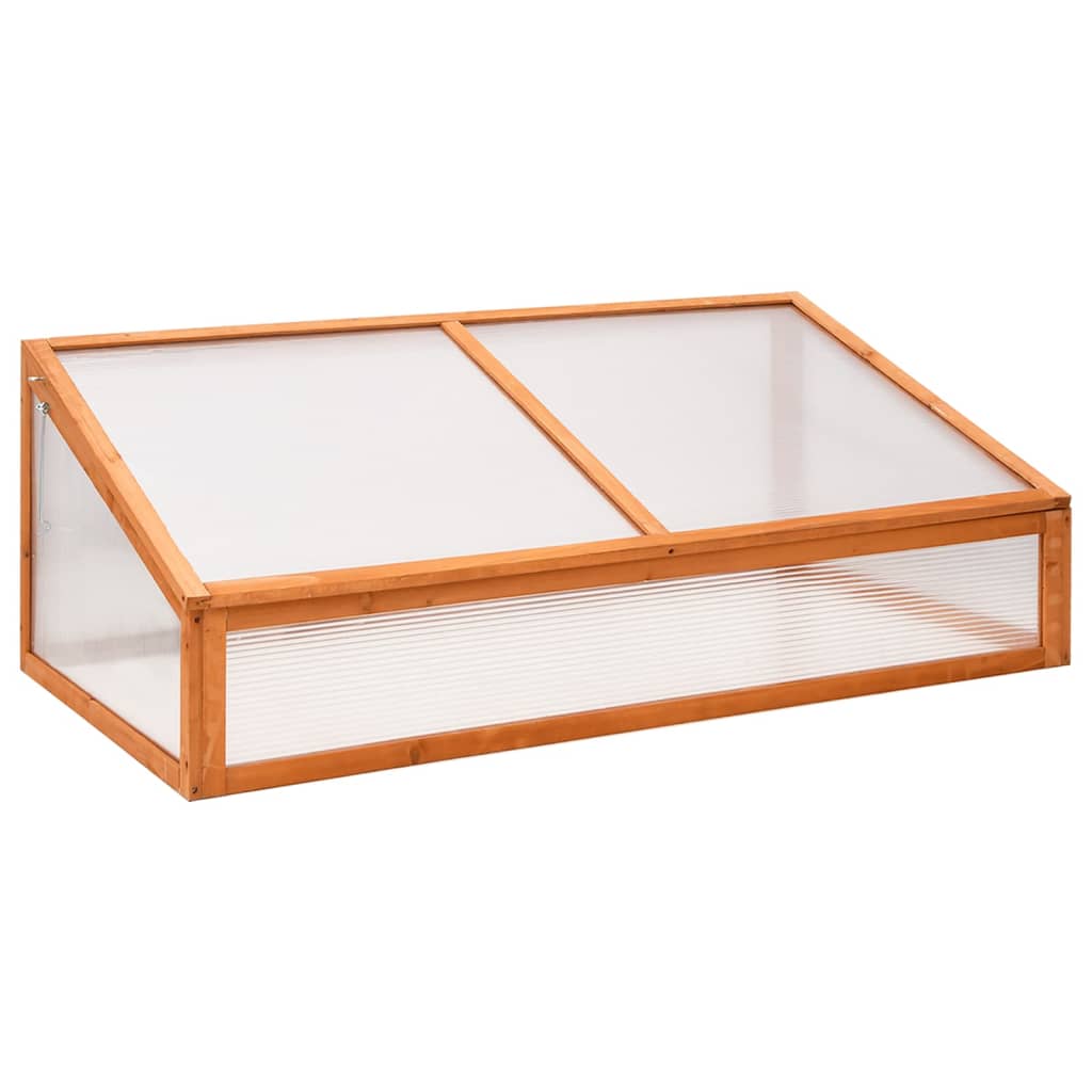 vidaXL Gewächshaus Orange 110x58,5x39 cm Tannenholz