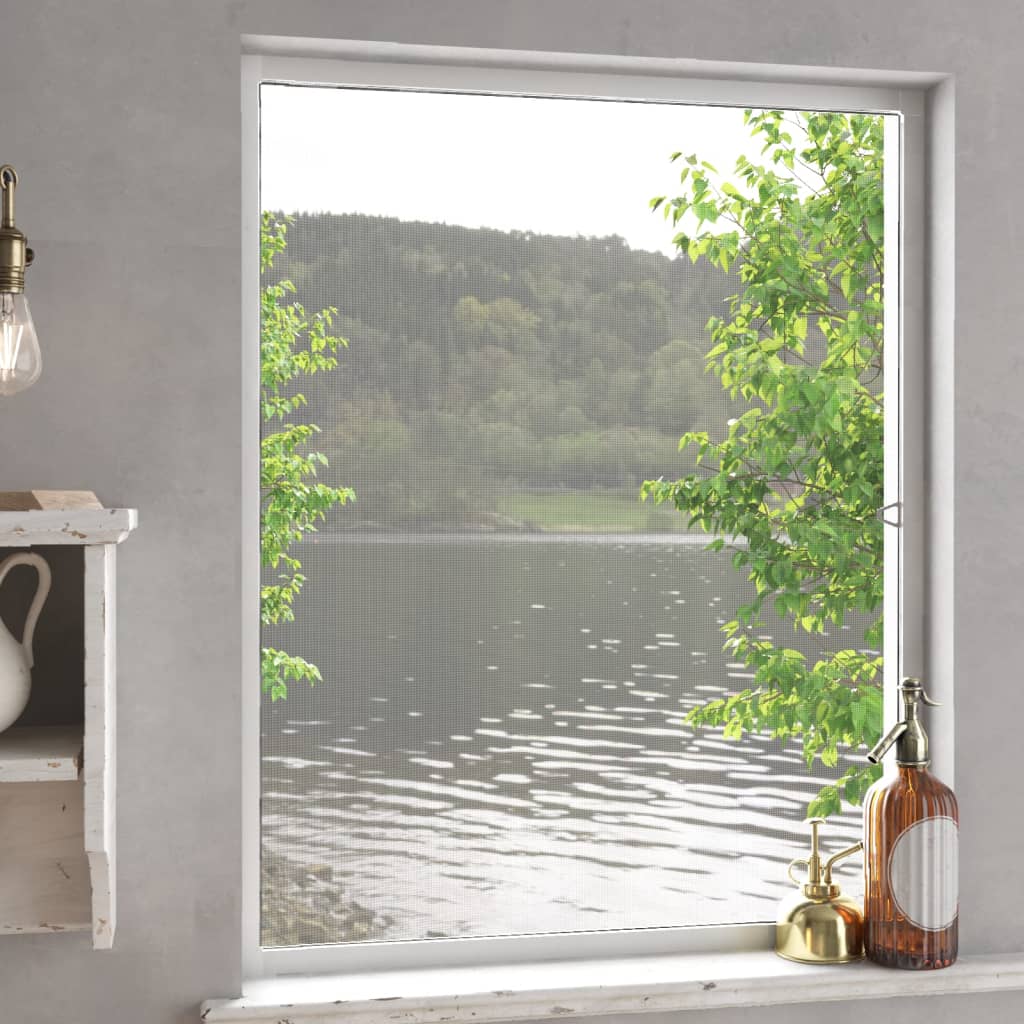 Insektenschutz für Fenster Weiß 80×100 cm