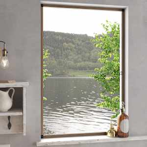 Komarnik za okna rjav 80x120 cm