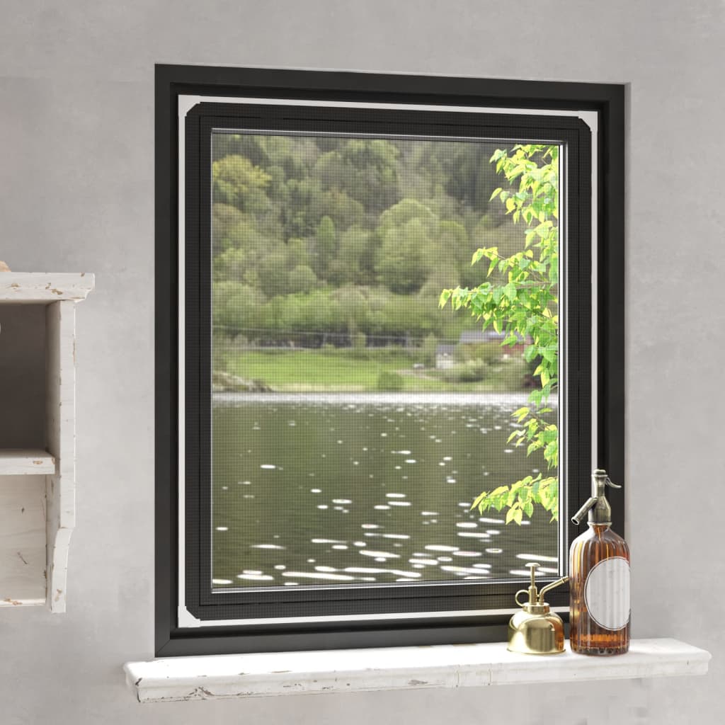vidaXL Magnet-Insektenschutz für Fenster Anthrazit 120x140 cm