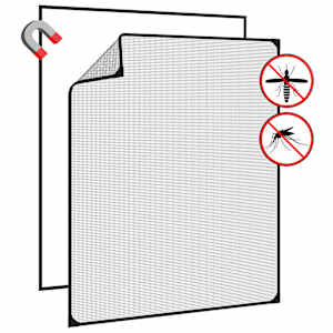 Magnetická okenní síť proti hmyzu antracitová 100 x 120 cm - obrázek 4