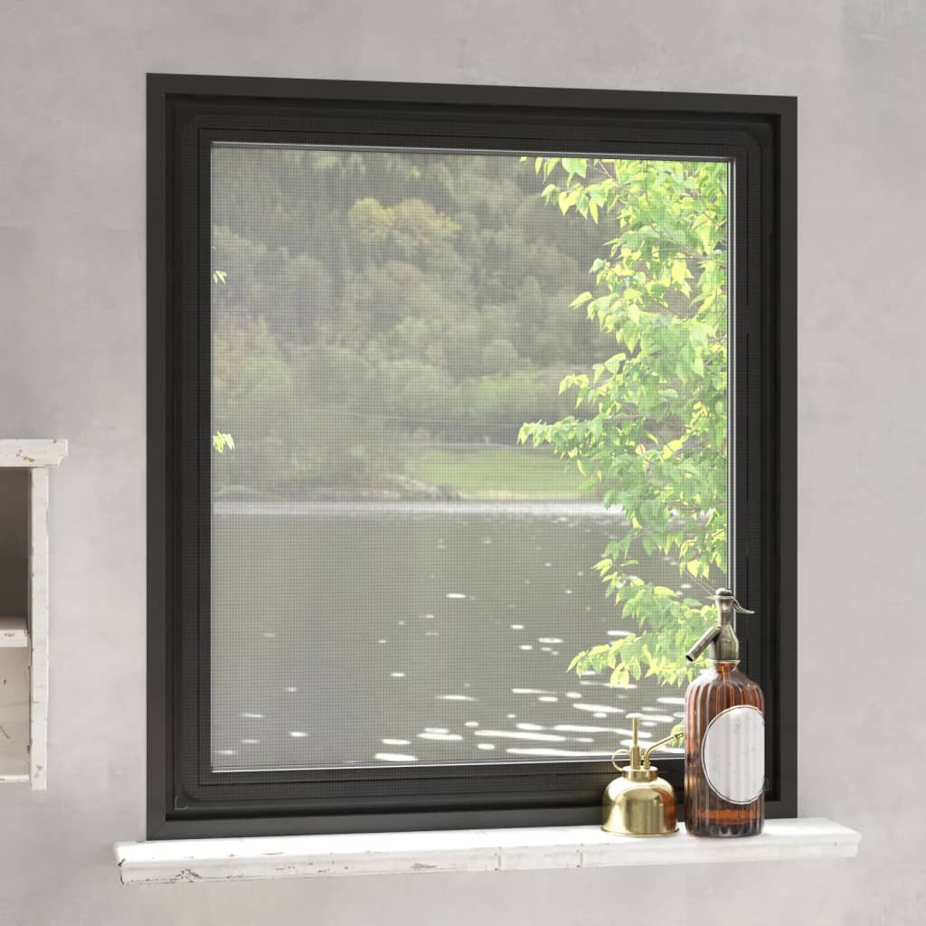 vidaXL Plasă insecte magnetică pentru ferestre, antracit, 120x140 cm