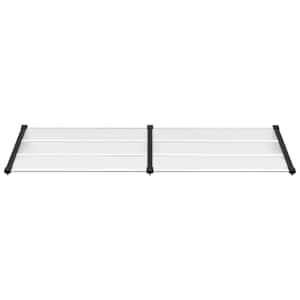 Vchodová stříška černá a průhledná 239 x 90 cm polykarbonát - obrázek 3
