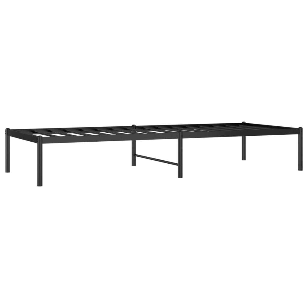 vidaXL Metallinen sängynrunko musta 75x190 cm