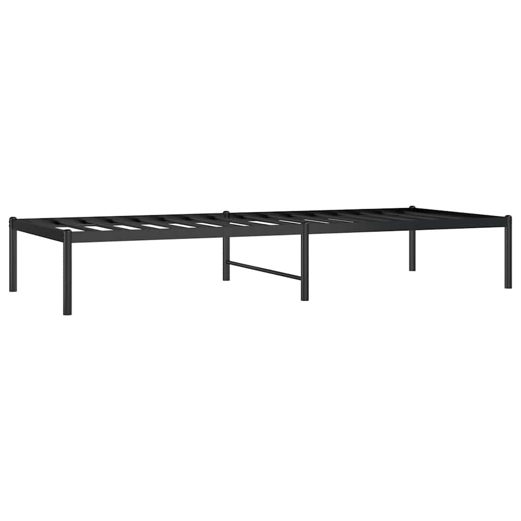 vidaXL Bedframe metaal zwart 75 x 190 cm, foto 2