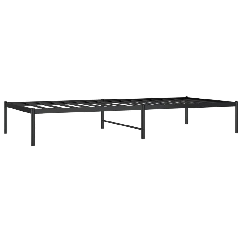 vidaXL Bedframe metaal zwart 90x200 cm afbeelding
