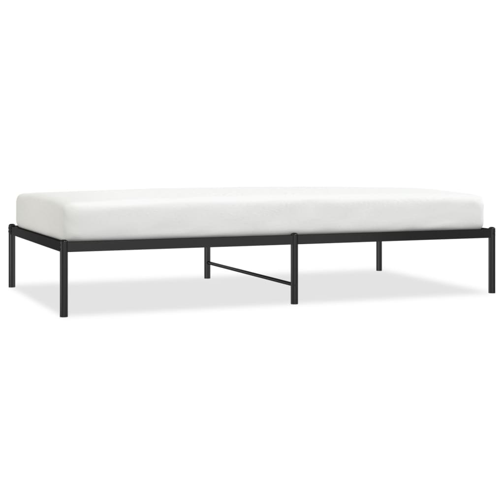 vidaXL Bedframe metaal zwart 107x203 cm, foto 3