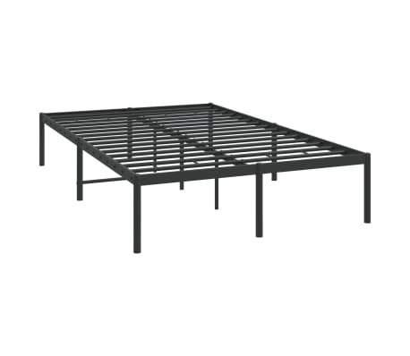 vidaXL Metal Bed Frame without Mattress Black 120x190cm