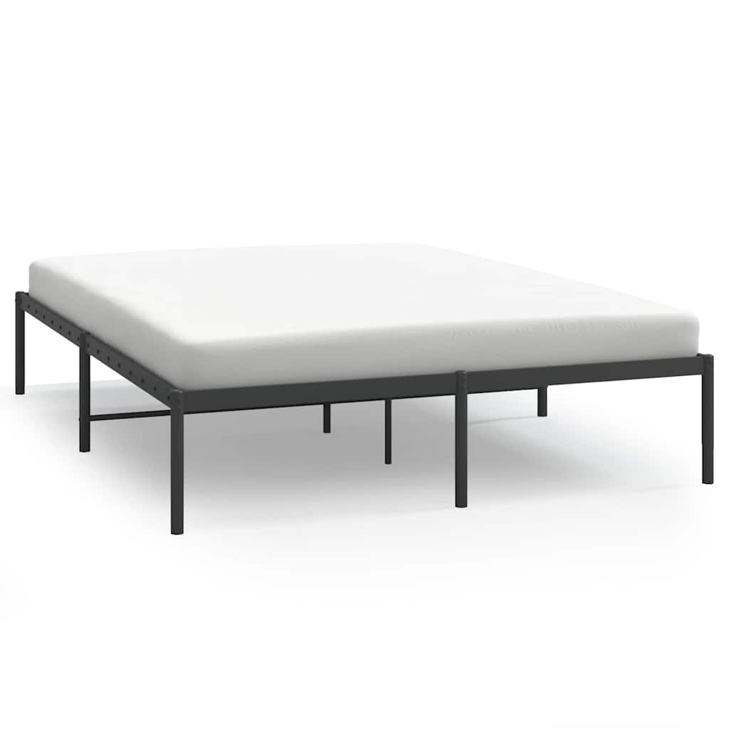 vidaXL Bedframe metaal zwart 140x190 cm, foto 3