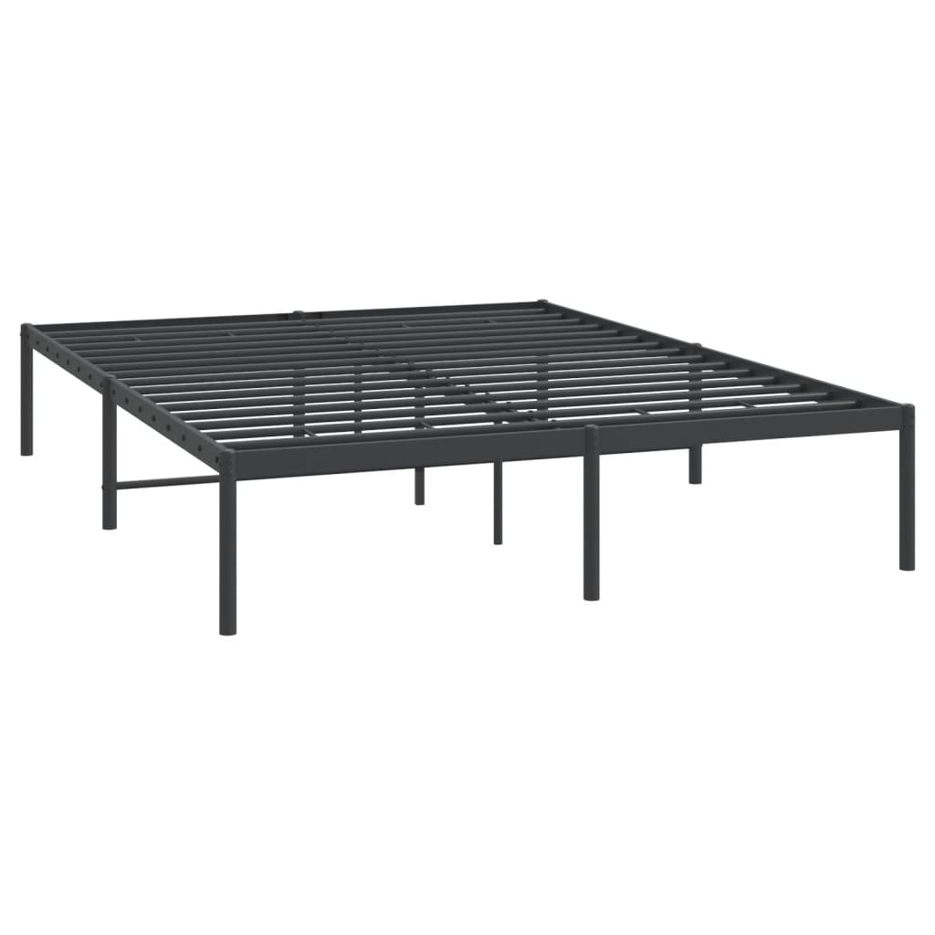 vidaXL Bedframe metaal zwart 140x190 cm afbeelding