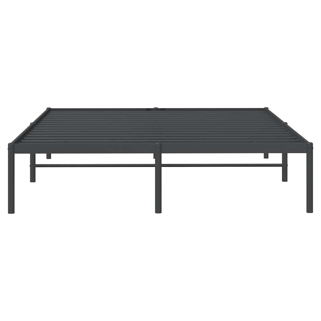 vidaXL Bedframe metaal zwart 140x190 cm, foto 4