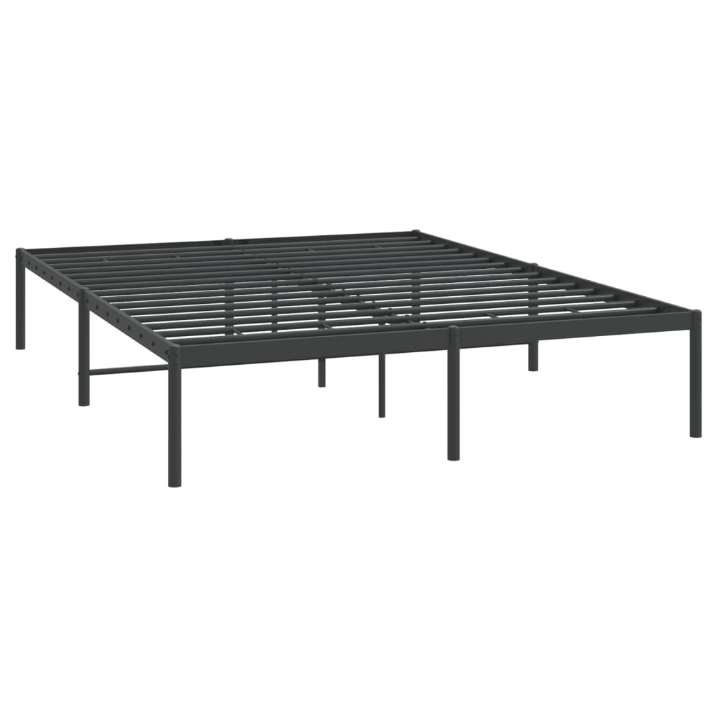 vidaXL Bedframe metaal zwart 150x200 cm afbeelding