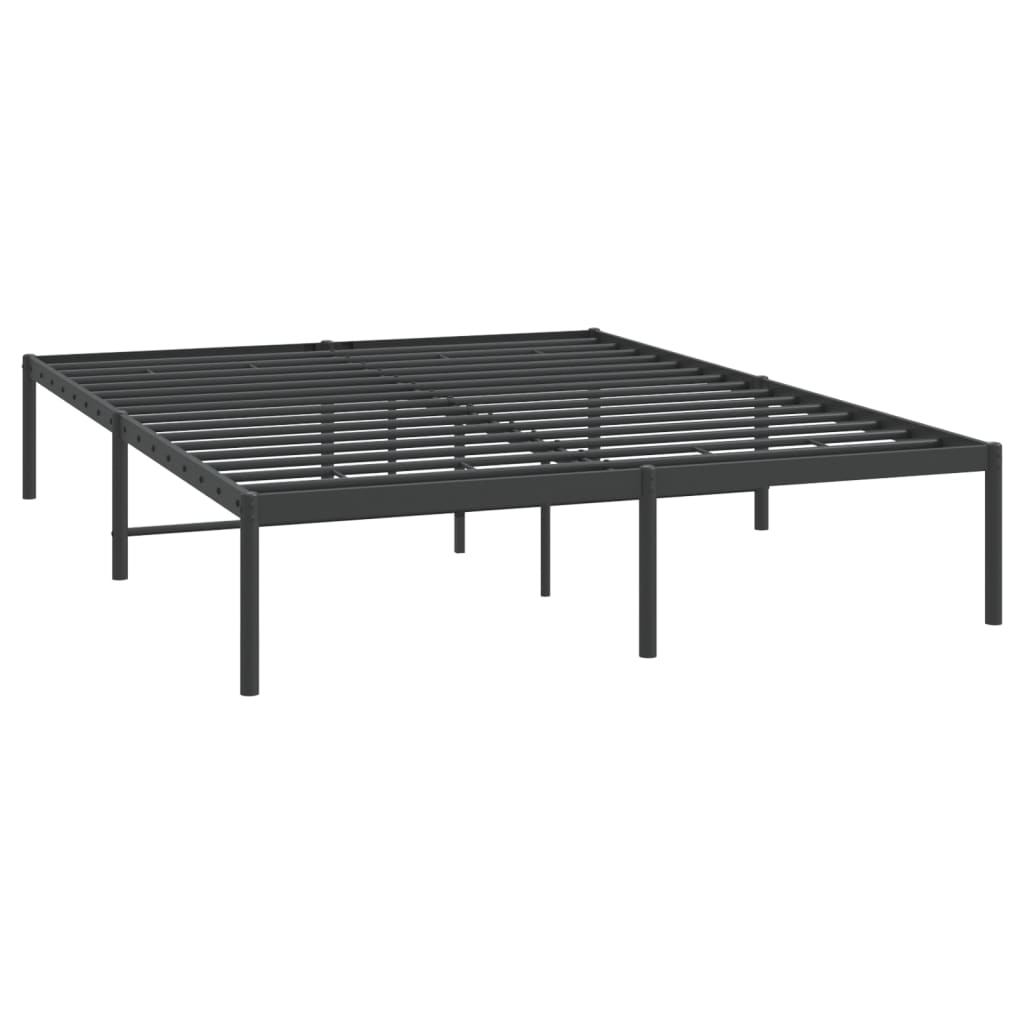 vidaXL Bedframe metaal zwart 160x200 cm, foto 2