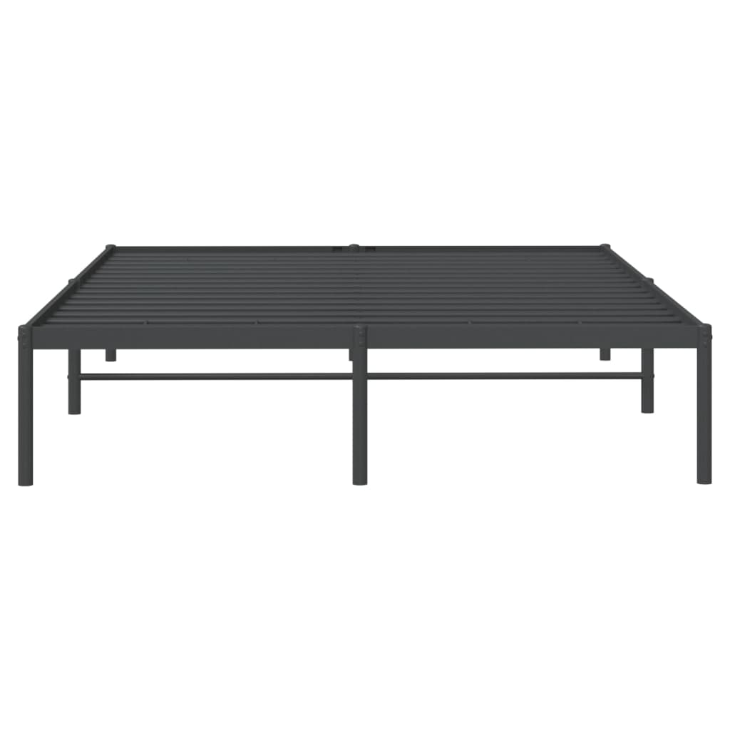 vidaXL Bedframe metaal zwart 160x200 cm, foto 4