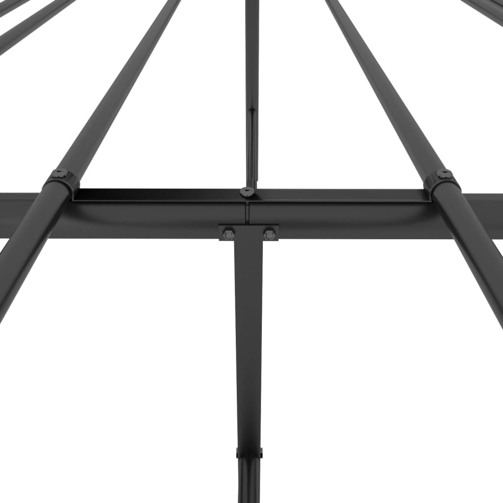 Метална рамка за легло, черна, 160x200 см