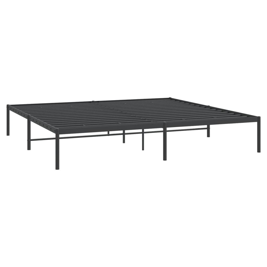 vidaXL Bedframe metaal zwart 180x200 cm afbeelding