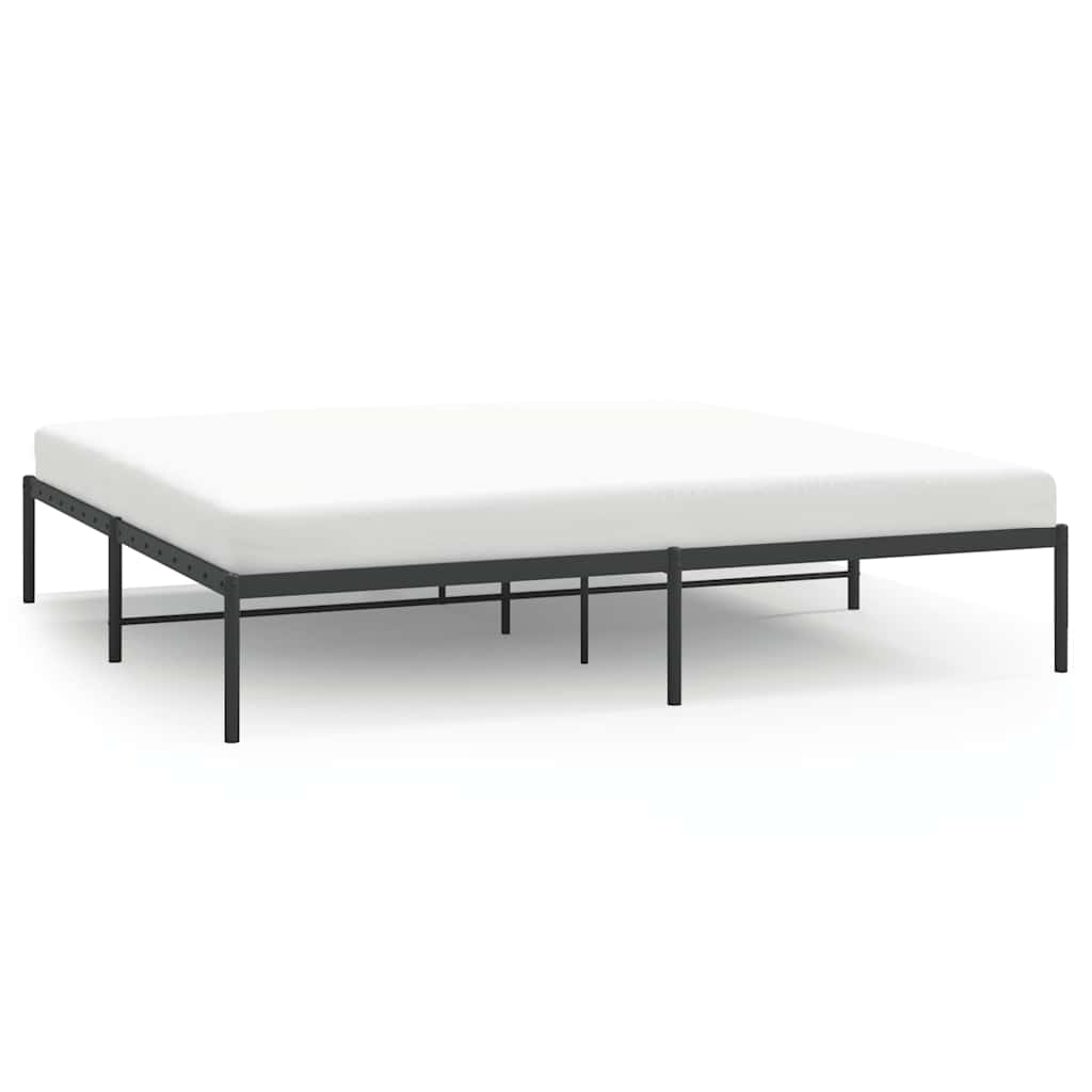 Thumbnail - vidaXL Bettgestell Metall Schwarz 183x213 cm