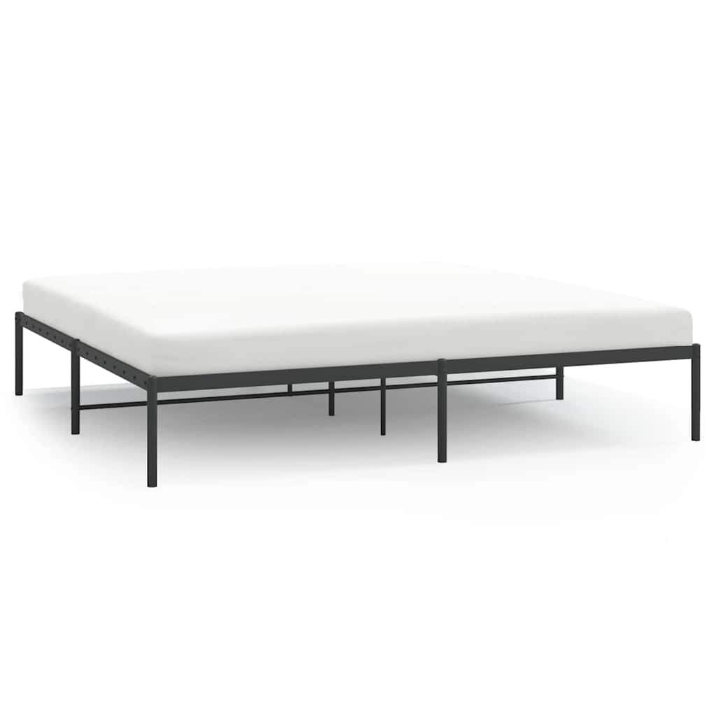 vidaXL Bedframe metaal zwart 183x213 cm, foto 3