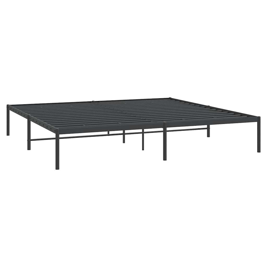 vidaXL Bedframe metaal zwart 183x213 cm afbeelding