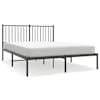 vidaXL metallist voodiraam peatsiga, must, 140x190 cm