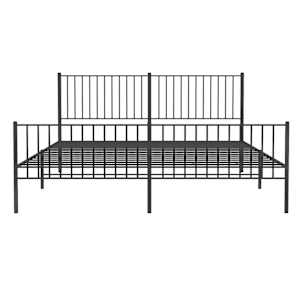 Kovový rám postele bez matrace s nožním čelem černý 180x200 cm - obrázek 5