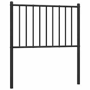 Kovové náhradní čelo postele černé 75 cm - obrázek 2