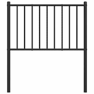 Kovové náhradní čelo postele černé 75 cm - obrázek 5