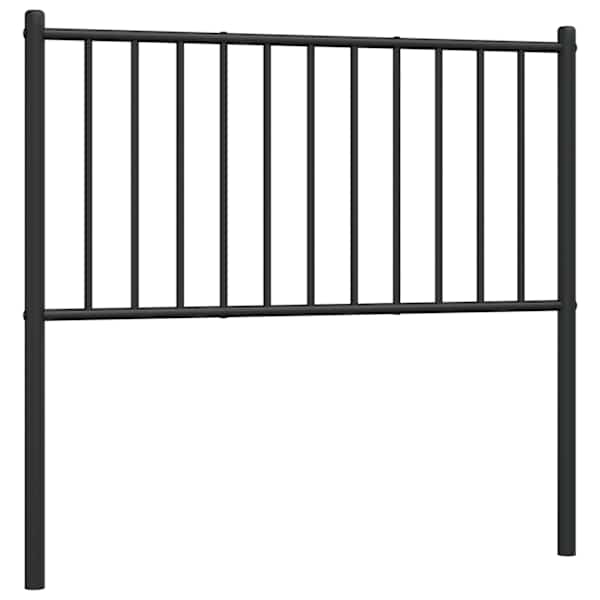 vidaXL metallist vahetatav voodipeats, must, 90 cm