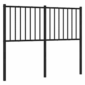 Kovové náhradní čelo postele černé 120 cm - obrázek 5